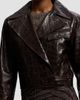 Ralph Lauren Collection Women's Jaxson Croc-Embossed Leather Moto Jacket - 6