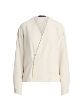 Ralph Lauren Collection Women's Liora Silk Marocaine Wrap Blouse
