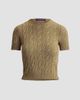Ralph Lauren Collection Women's Lofty Cashmere Cable-Knit Short-Sleeve Sweater - 1