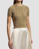 Ralph Lauren Collection Women's Lofty Cashmere Cable-Knit Short-Sleeve Sweater - 3