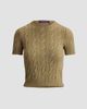 Ralph Lauren Collection Women's Lofty Cashmere Short-Sleeve Cable-Knit Sweater - 6