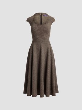 Ralph Lauren Collection Women's Maisey Broken-Twill Jersey Day Dress