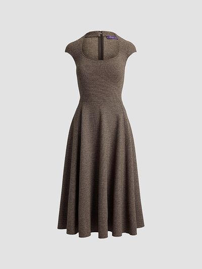Ralph Lauren Collection Women's Maisey Broken-Twill Jersey Day Dress