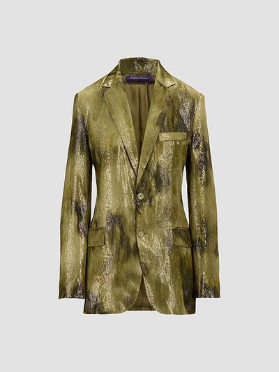 Ralph Lauren Collection Women's Marcy Metallic Jacquard Blazer