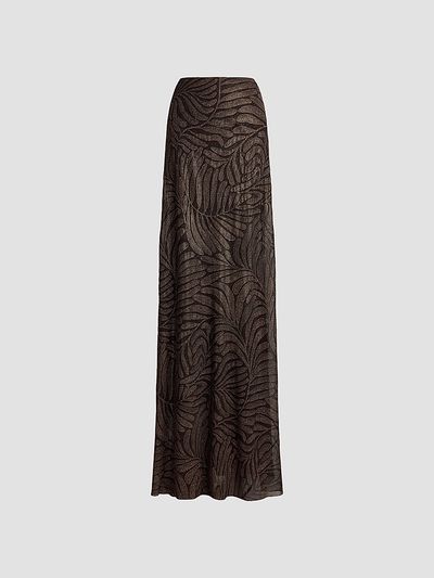 Ralph Lauren Collection Women's Masina Foiled Crinkle Chiffon Skirt