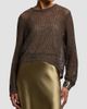 Ralph Lauren Collection Women's Metallic Mesh Boatneck Sweater - 3