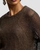 Ralph Lauren Collection Women's Metallic Mesh Boatneck Sweater - 5
