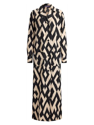 Ralph Lauren Collection Women's Nessa Deco-Print Wool Coat