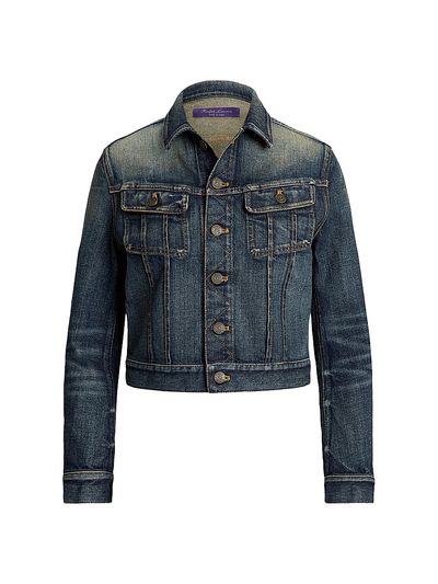 Ralph Lauren Collection Women's Rigby Cropped Denim Trucker Jacket