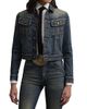 Ralph Lauren Collection Women's Rigby Cropped Denim Trucker Jacket - 3