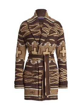 Ralph Lauren Collection Women's Silk-Linen Shawl Collar Cardigan