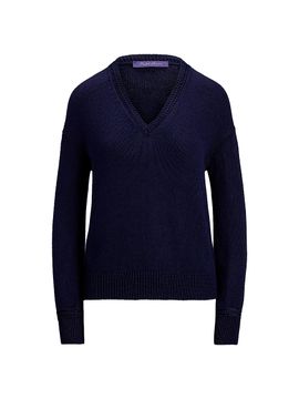 Ralph Lauren Collection Women's Silk V-Neck Sweater