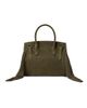 Ralph Lauren Collection Women's Soft Ricky 27 Fringe-Trim Suede Satchel - 6