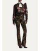 Ralph Lauren Collection Wrigley II Floral Jacquard Bootcut-Leg Pants - 2