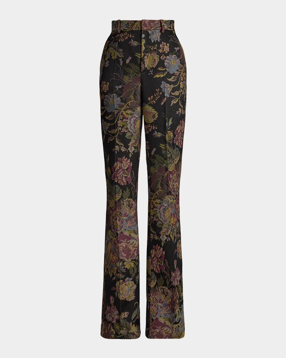 Ralph Lauren Collection Wrigley II Floral Jacquard Pants