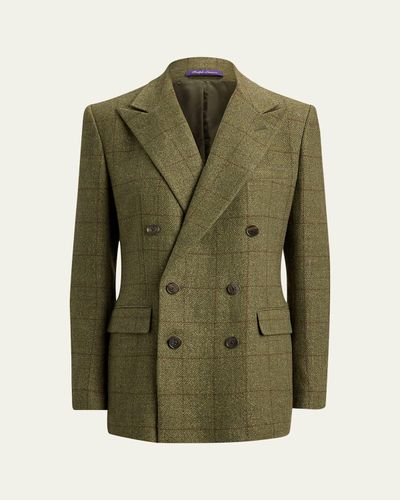 Ralph Lauren Herringbone Double-Breasted Blazer