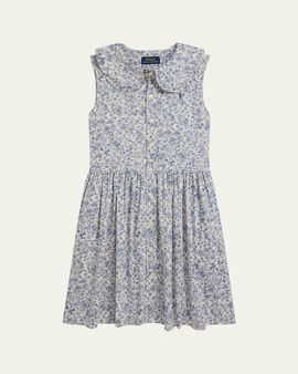 Ralph Lauren Little Girl's & Girl's Floral Slub Cotton Shirtdress