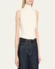 Ralph Lauren Naomie Rib-Knit Stretch Silk Top - 4