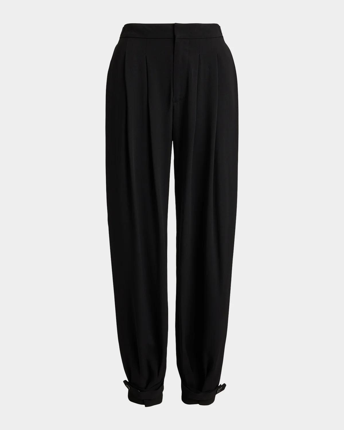 Ralph Lauren Pleated Crepe Jodhpur Pants