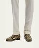 Ralph Lauren Purple Label Alonzo Zebra-Print Linen Slipper - 2