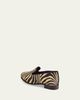 Ralph Lauren Purple Label Alonzo Zebra-Print Linen Slipper - 4
