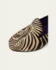 Ralph Lauren Purple Label Alonzo Zebra-Print Linen Slipper - 5
