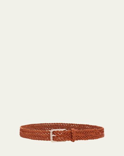 Ralph Lauren Purple Label Braided Vachetta Leather Belt
