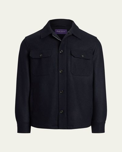 Ralph Lauren Purple Label Felton Cashmere-Blend Shirt Jacket