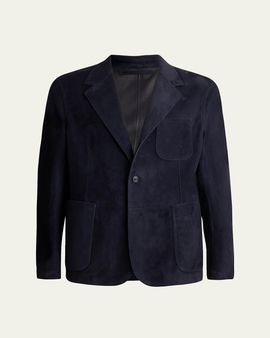Ralph Lauren Purple Label Hand-Tailored Suede Sport Coat