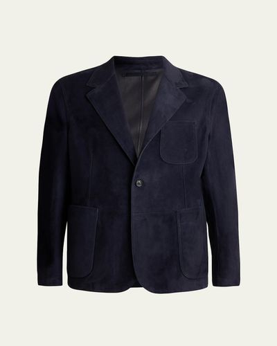 Ralph Lauren Purple Label Hand-Tailored Suede Sport Coat
