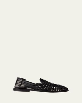 Ralph Lauren Purple Label Handwoven Leather Sandal
