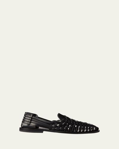 Ralph Lauren Purple Label Handwoven Leather Sandal