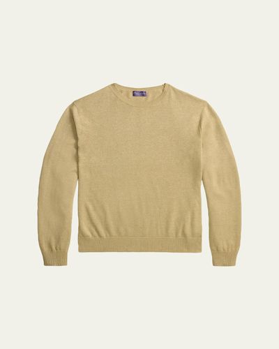 Ralph Lauren Purple Label Men's Cashmere-Blend Jersey Knit Crewneck Sweater