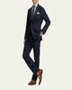 Ralph Lauren Purple Label Men's Cashmere and Silk Glen Plaid Pleated Trousers - 2