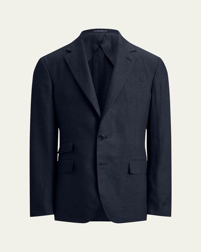 Ralph Lauren Purple Label Men's Cotton and Cashmere Glen Plaid Single-Breasted Sport Coat