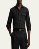 Ralph Lauren Purple Label Men's Pinstripe Wool/Linen Sport Shirt - 4