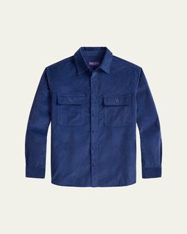 Ralph Lauren Purple Label Men's Sea Island Cotton Corduroy Button-Down Shirt