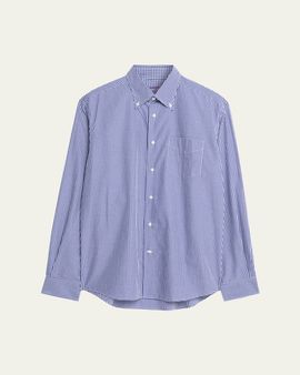 Ralph Lauren Purple Label Micro-Gingham Shirt