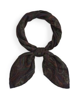 Ralph Lauren Purple Label Ralph Lauren Purple Label Paisley Wool & Silk Neckerchief
