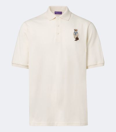 Ralph Lauren Purple Label Ralph Lauren Purple Label Polo Bear cotton and cashmere piqué polo shirt