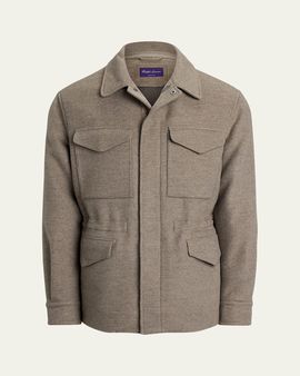 Ralph Lauren Purple Label Ripley Wool-Cashmere Four-Pocket Jacket