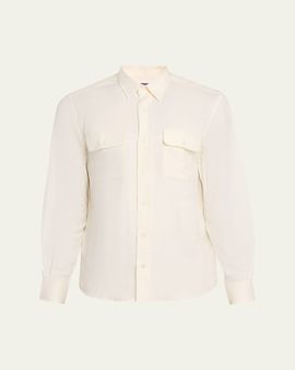 Ralph Lauren Purple Label Silk-Linen Shirt