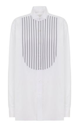 Ralph Lauren Ralph Lauren Courtney StripePaneled Cotton Shirt