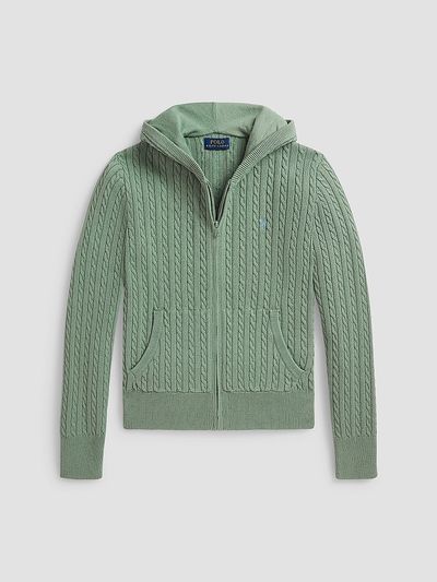 Ralph Lauren Ralph Lauren Girl's Little Girl's & Girl's Cable-Knit Cotton Zip-Up Hoodie