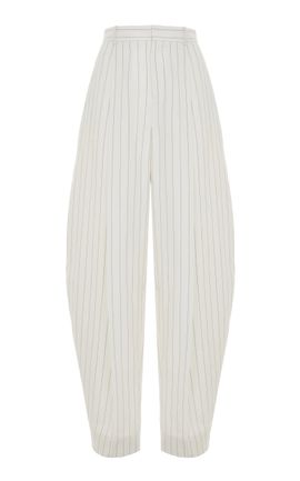Ralph Lauren Ralph Lauren Harlo Pinstriped CottonBlend Barrel Pants