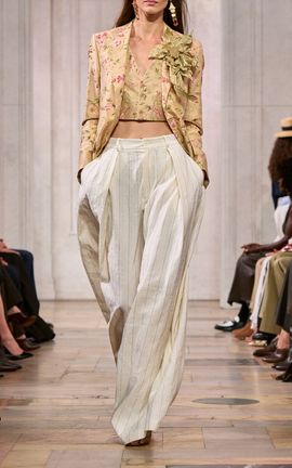 Ralph Lauren Ralph Lauren Hewitt Striped CottonLinen WideLeg Pants
