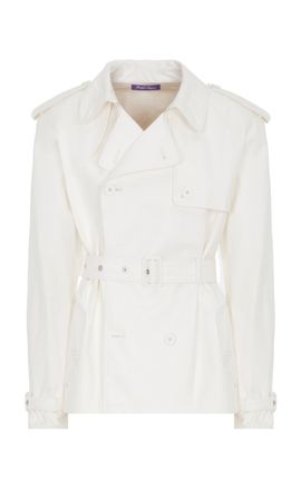 Ralph Lauren Ralph Lauren Maiven Short Leather Trench Coat