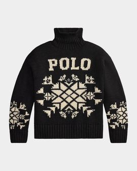 Ralph Lauren Snowflake Turtleneck Wool-Blend Sweater