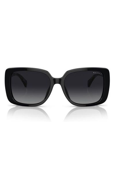 RALPH RALPH 55mm Polarized Rectangle Sunglasses