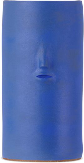 Rami Kim Studio Rami Kim Studio Blue Ceramic Face Vase